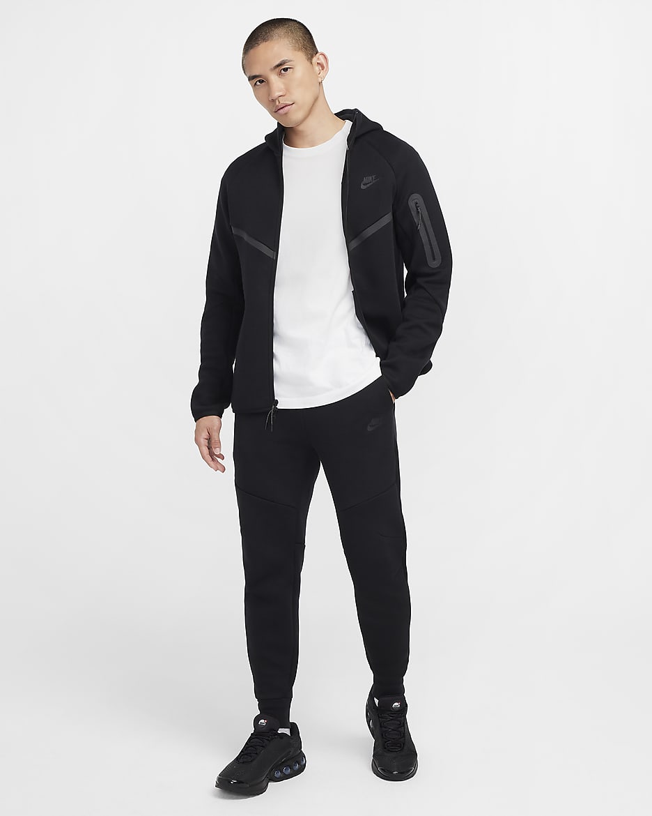 Nike tech fleece tracksuit black and grey on sale